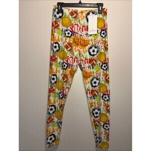 Leggings Park NWT Sports Balls Leggings Baseball Soccer Basketball Football  L